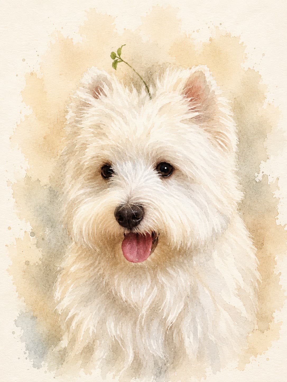 Watercolor pet portrait preview