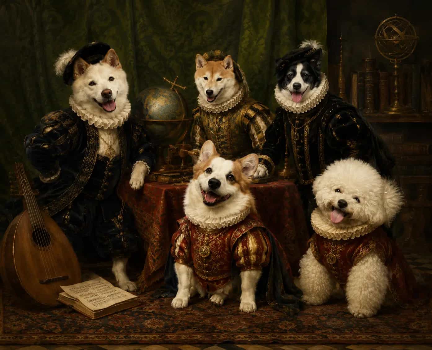 The Ambassadors Pet Portrait portrait template preview