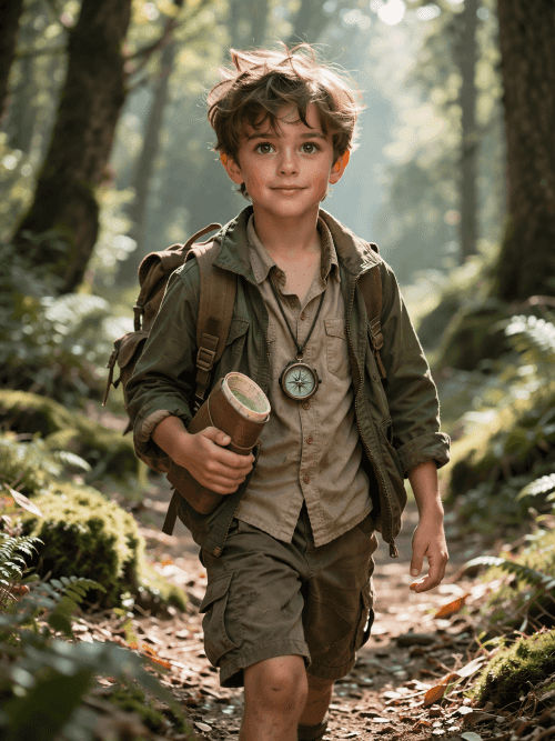 Forest Explorer Hero portrait template preview
