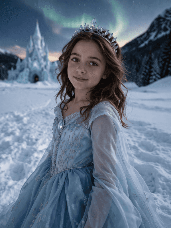 Ice Princess portrait template preview