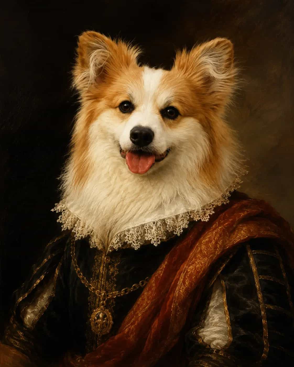 The Barking Cavalier portrait template preview