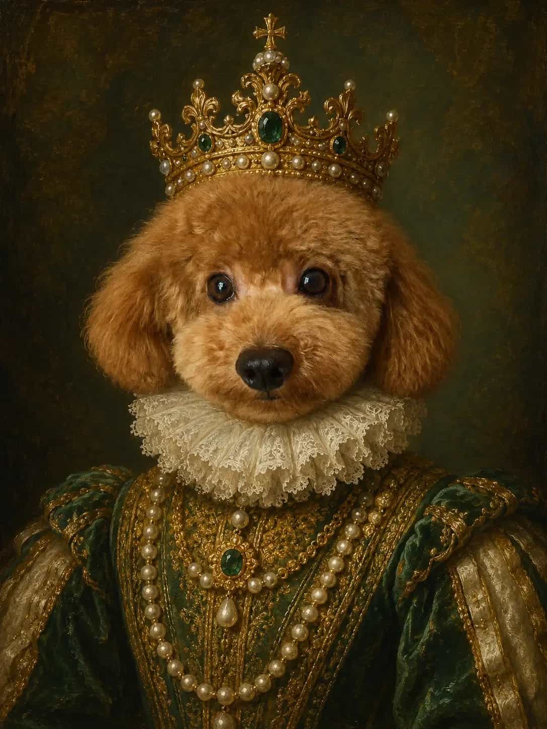 Renaissance Noble Pet Portrait portrait template preview