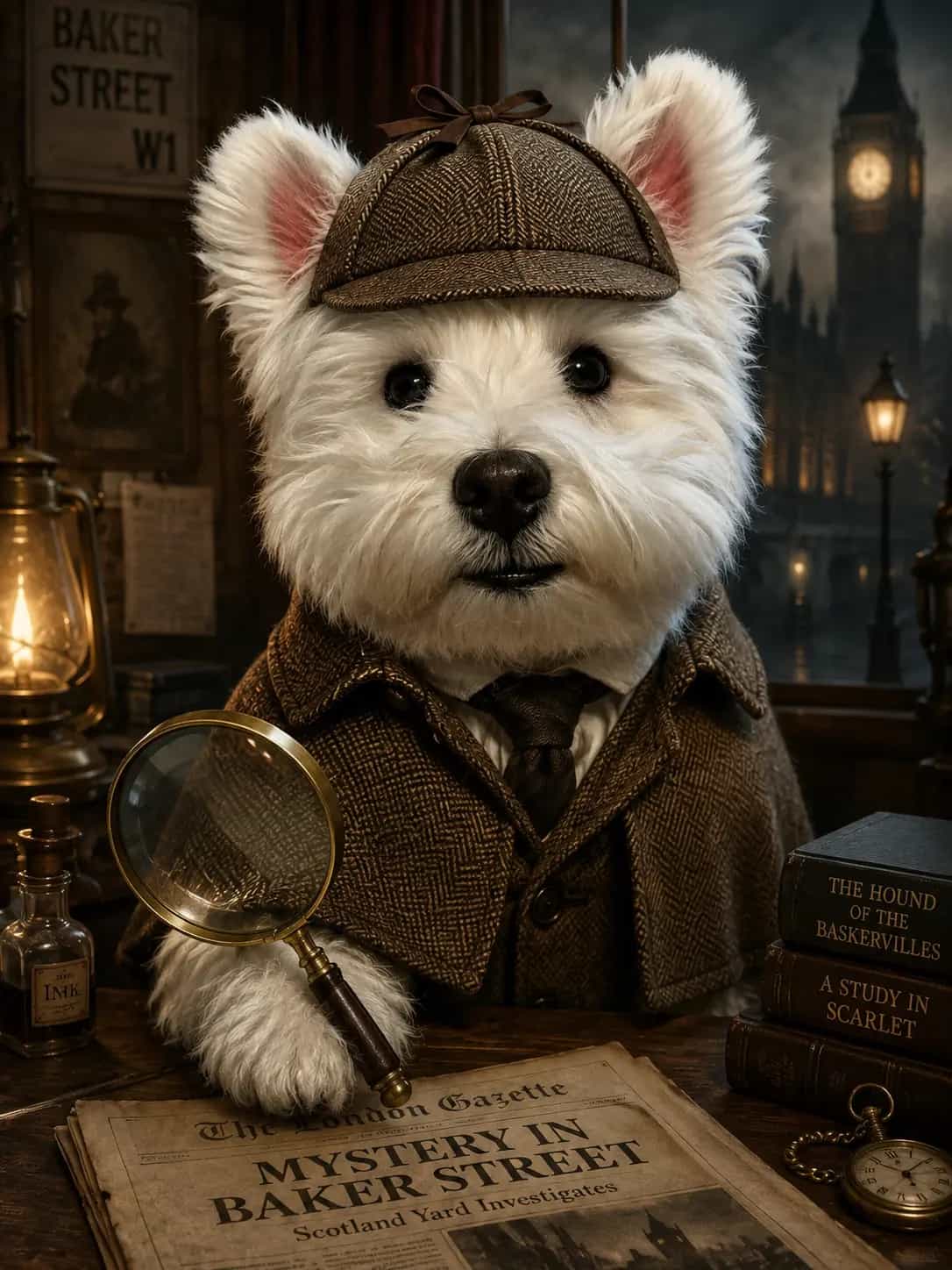 Detective of Baker Street portrait template preview