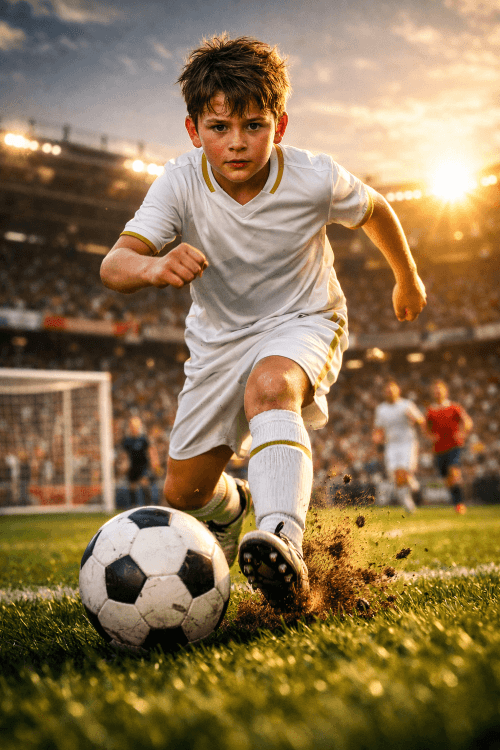 Soccer Boy portrait template preview